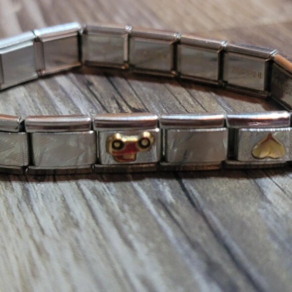 Vintage Y2K Italian Charm Bracelet 10 Charms 17 links Zoppini - Picture 3 of 10